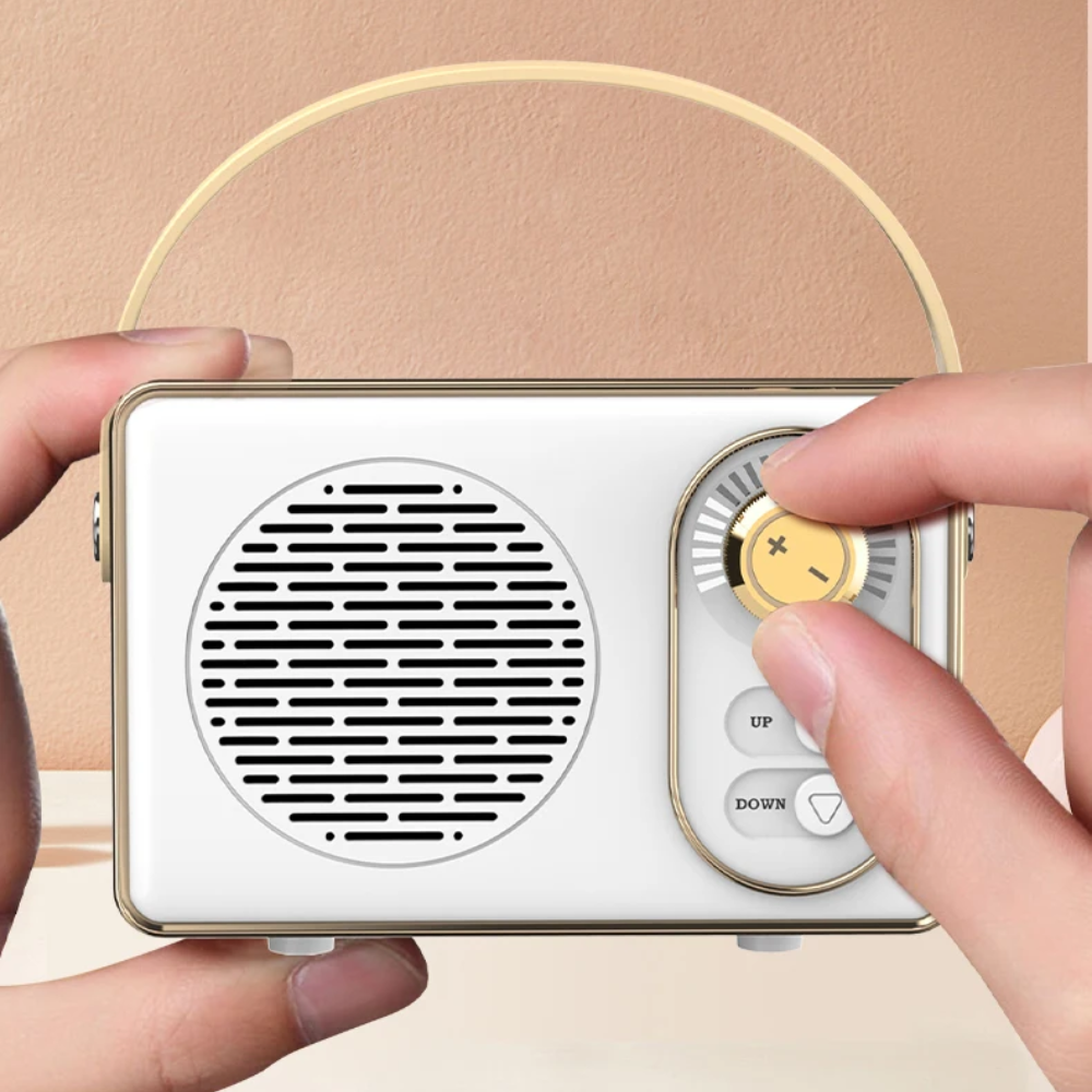 Retro Mini Wireless Bluetooth Speaker with Knob Adjustment-Everyone's Marketplace