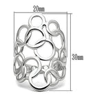 3W170 - Rhodium Brass Ring with No Stone-Everyone's Marketplace
