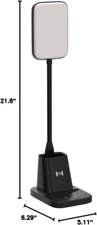 LED Desk Lamp With Wireless Charger Black For Home Office-Everyone's Marketplace