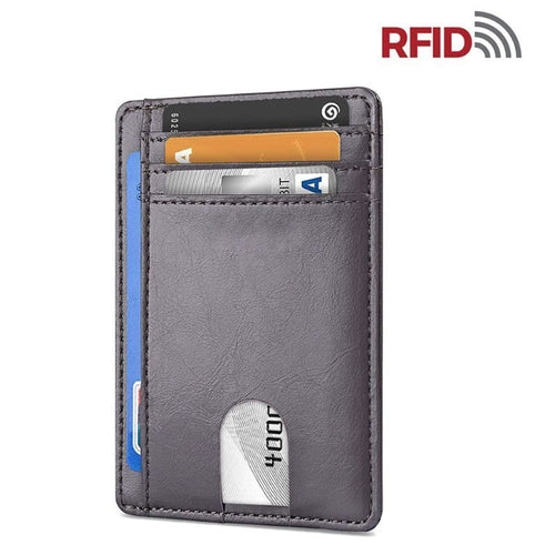 Mens Leather Slim Wallet Credit Card Holder RFID Blocking Pocket ID-Everyone's Marketplace