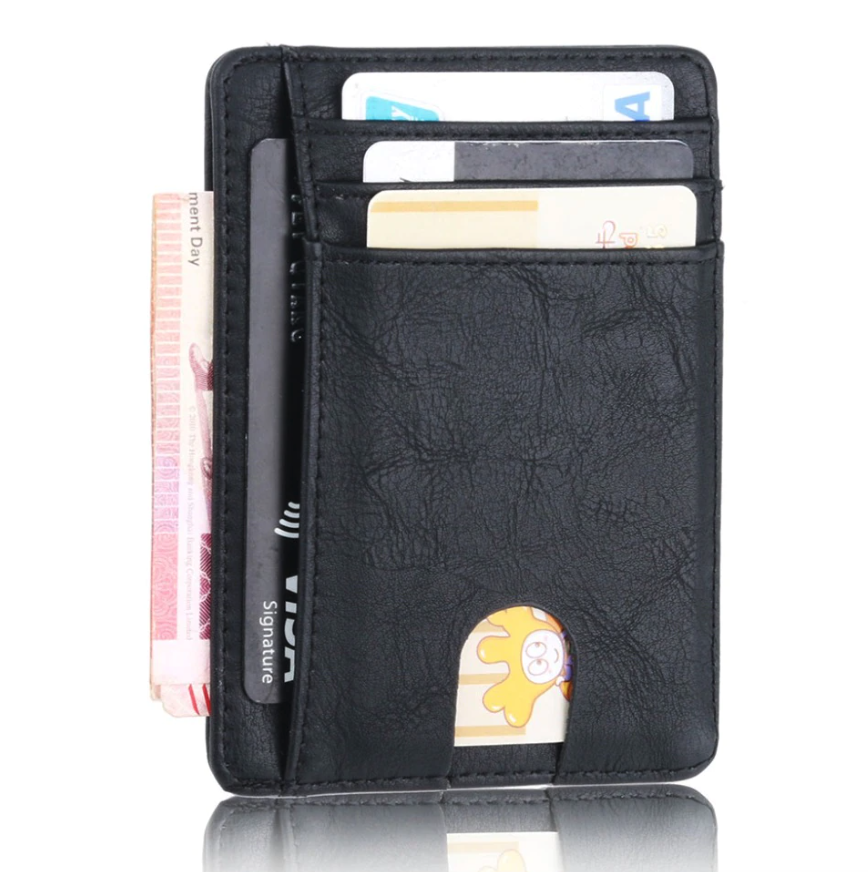 Mens Leather Slim Wallet Credit Card Holder RFID Blocking Pocket ID-Everyone's Marketplace