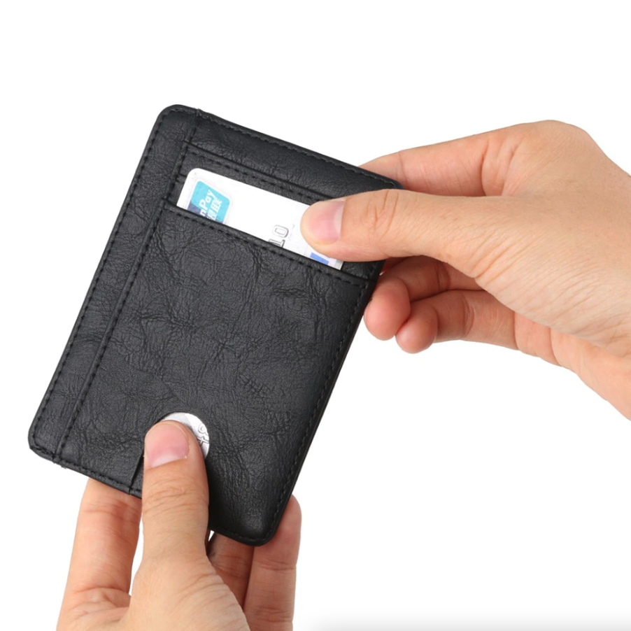 Mens Leather Slim Wallet Credit Card Holder RFID Blocking Pocket ID-Everyone's Marketplace
