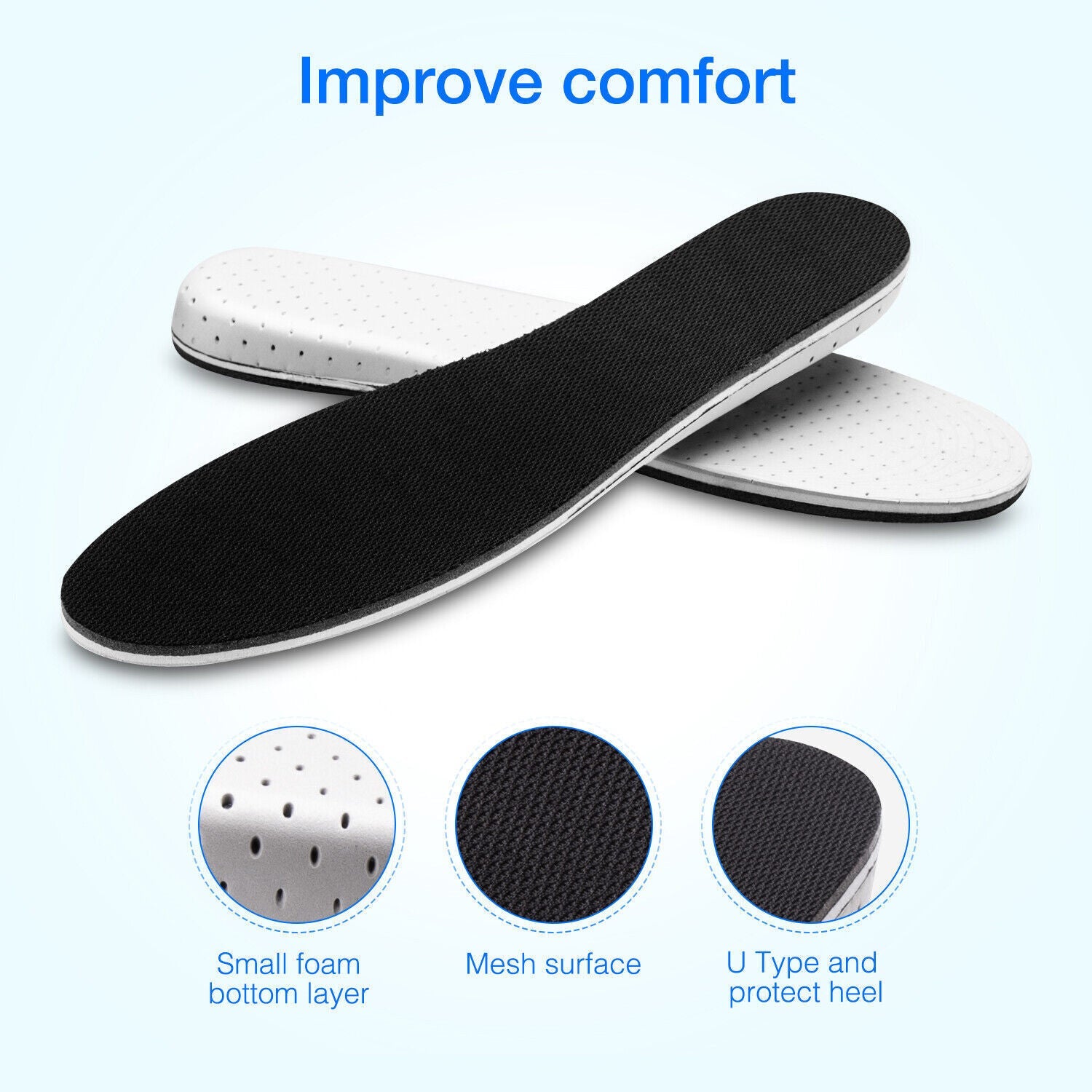 Men Women Invisible Height Increase Insoles Heel Lift Taller Shoe-Everyone's Marketplace