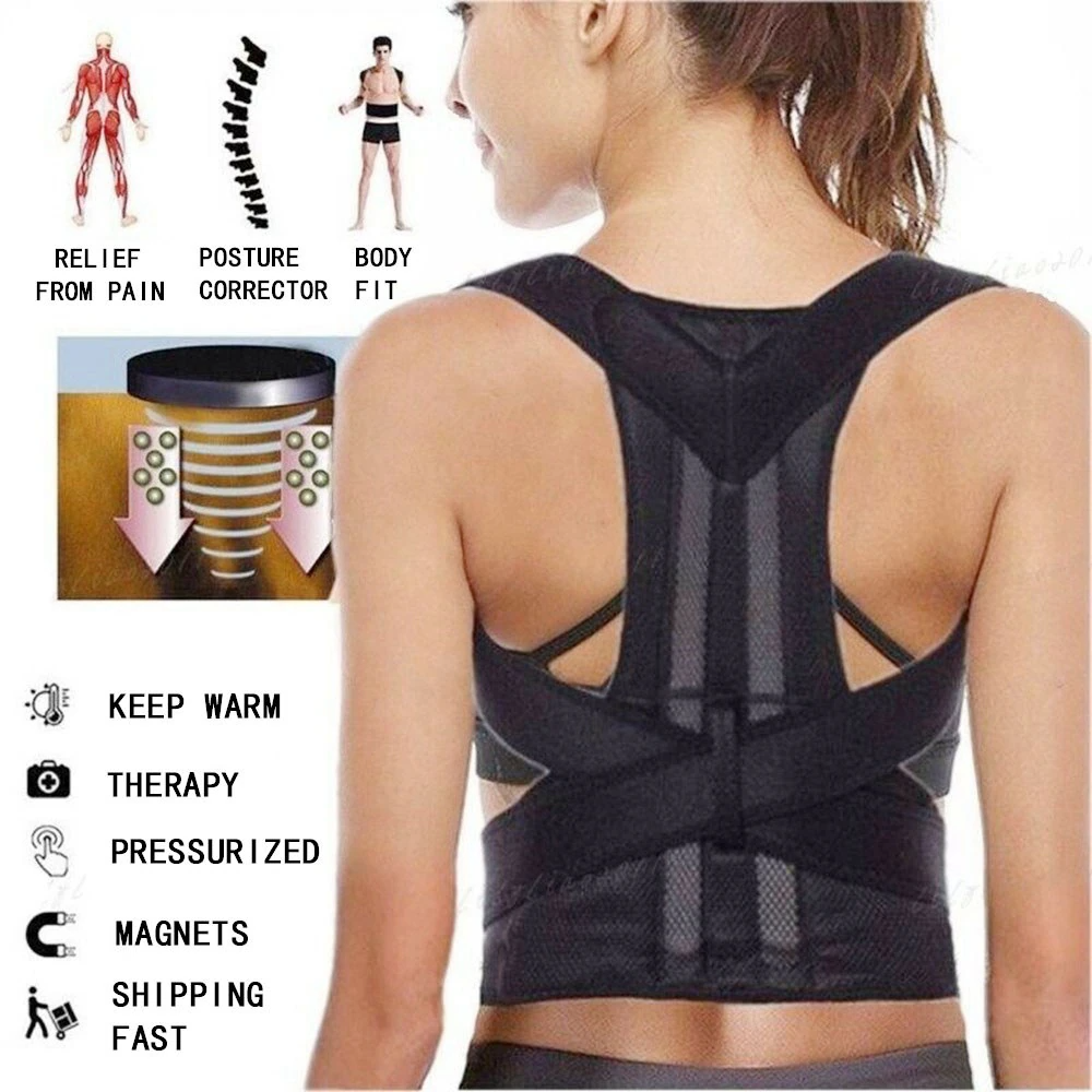 Adjustable Posture Corrector Low Back Support Shoulder Brace Belt For-Everyone's Marketplace