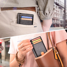 Mens Leather Slim Wallet Credit Card Holder RFID Blocking Pocket ID-Everyone's Marketplace