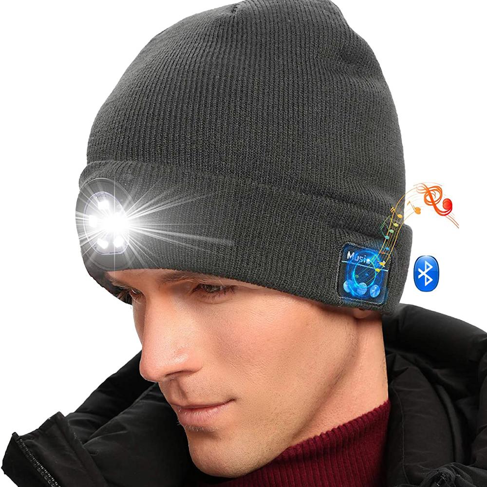 Wireless Bluetooth LED Hat with Music Speakers Light Winter Gift-Everyone's Marketplace