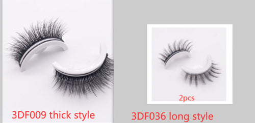 Reusable 3D Mink Lashes Natural False Eyelashes Self Adhesive Fake-Everyone's Marketplace