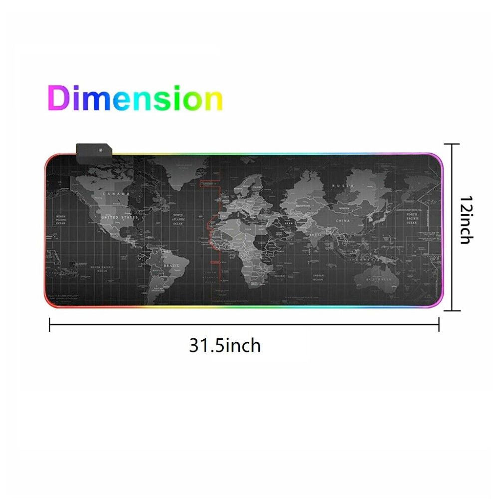 Dragon RGB Gaming Mouse Pad World Map-Everyone's Marketplace