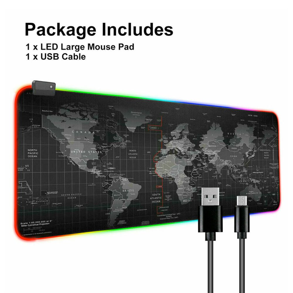 Dragon RGB Gaming Mouse Pad World Map-Everyone's Marketplace