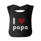 I Love Papa Cute baby Bibs Funny Infant Snap On-Everyone's Marketplace