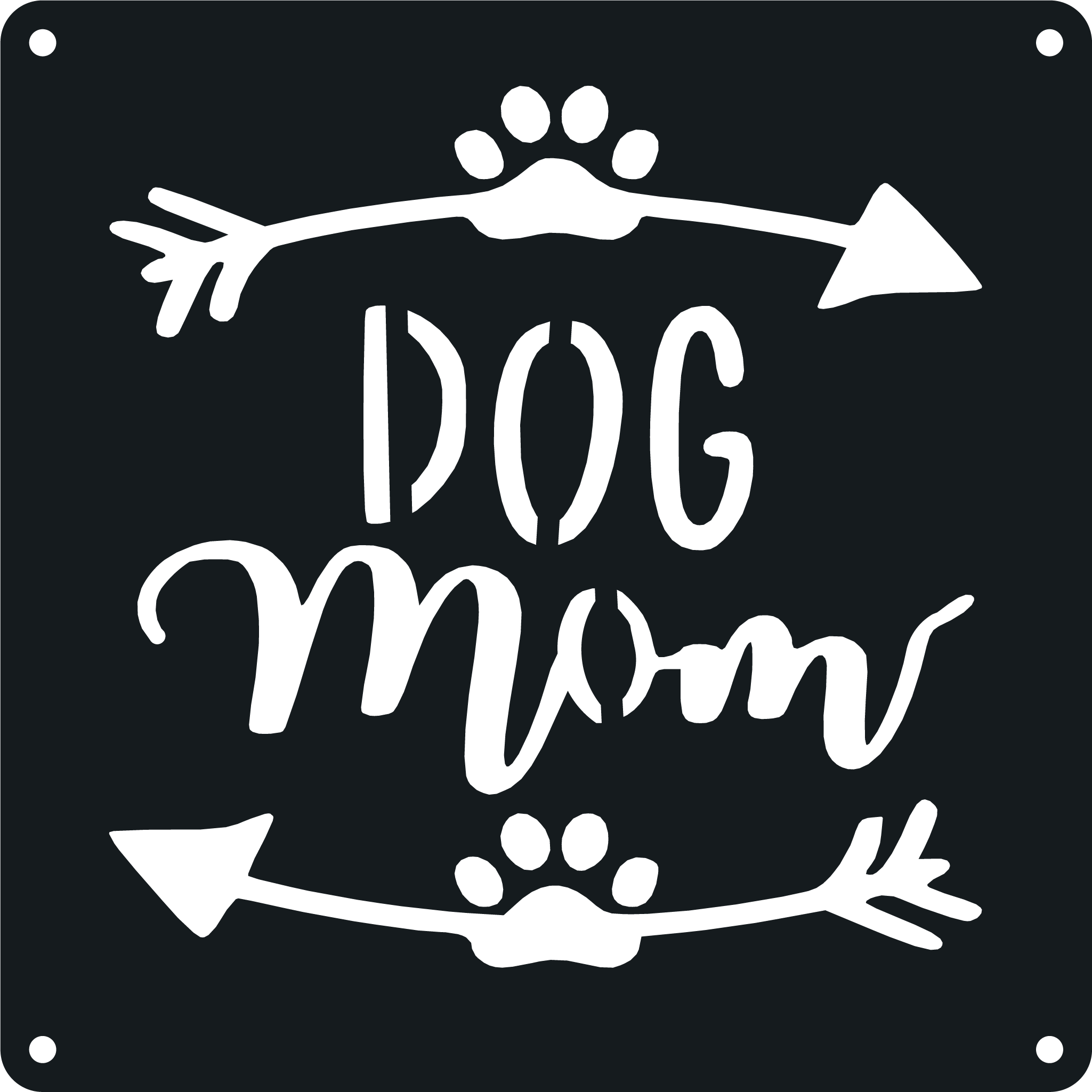 Dog Mom - Metal Wall Art-Everyone's Marketplace