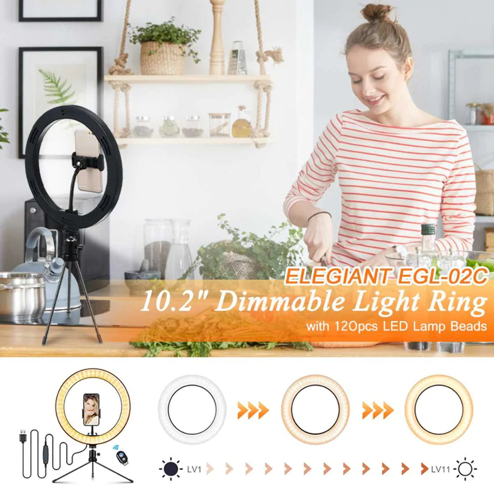 10" Table Top Selfie LED Lamp-Everyone's Marketplace