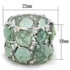 LOS764 - Rhodium 925 Sterling Silver Ring with Synthetic Synthetic-Everyone's Marketplace