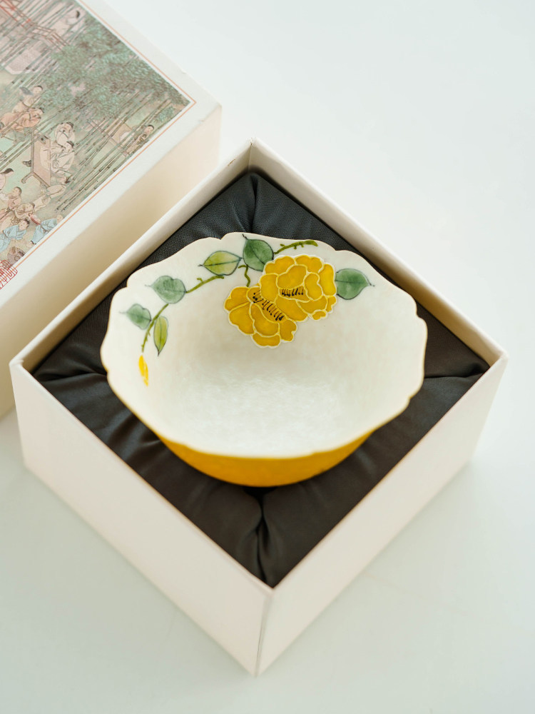 Imperial Blossom Hand-Painted Porcelain Tea Cup – Lingban Petal-Everyone's Marketplace