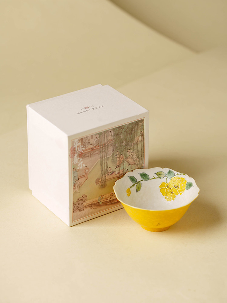 Imperial Blossom Hand-Painted Porcelain Tea Cup – Lingban Petal-Everyone's Marketplace