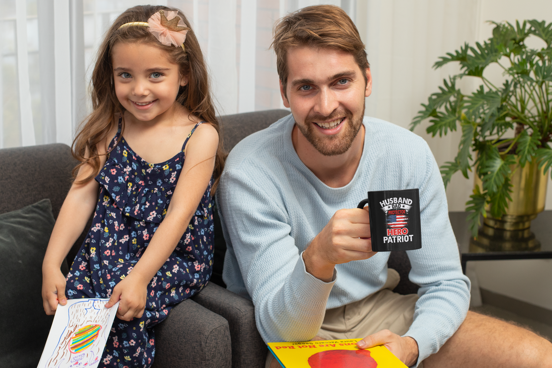 Husband, Dad, Protector, Hero, Patriot Mug-Everyone's Marketplace