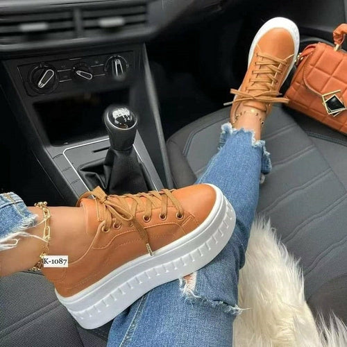 Casual Platform Women's Shoes Flat Womens Sneakers-Everyone's Marketplace