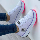 Flat Lace-Up Sneakers Pattern Canvas Casual Sport Shoes-Everyone's Marketplace