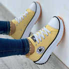 Flat Lace-Up Sneakers Pattern Canvas Casual Sport Shoes-Everyone's Marketplace
