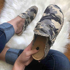 Flat Heel Round Toe Canvas Loafer Women's Vintage Clogs-Everyone's Marketplace