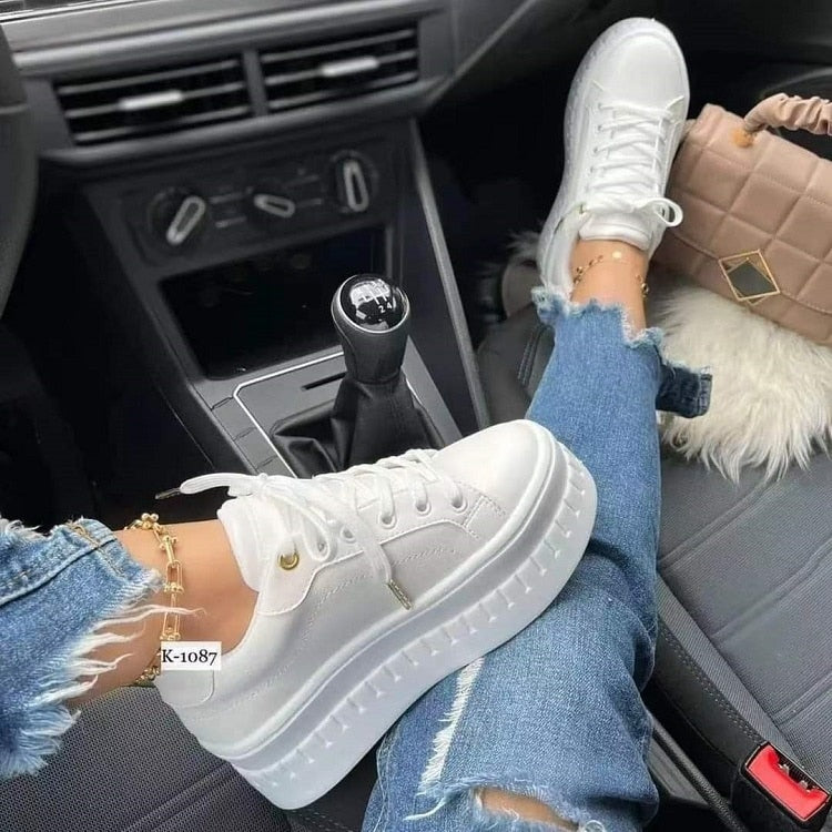 Casual Platform Women's Shoes Flat Womens Sneakers-Everyone's Marketplace