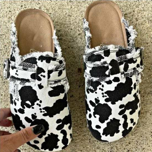 Flat Heel Round Toe Canvas Loafer Women's Vintage Clogs-Everyone's Marketplace