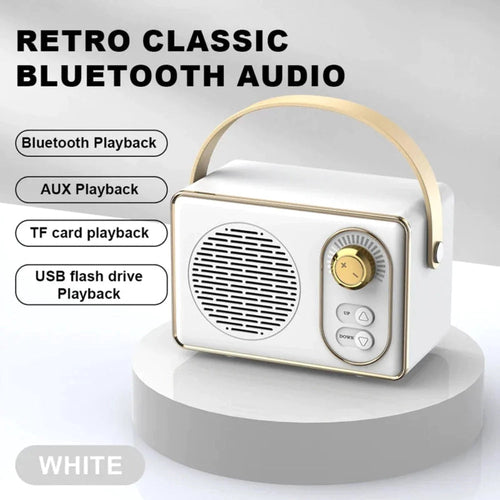 Retro Mini Wireless Bluetooth Speaker with Knob Adjustment-Everyone's Marketplace