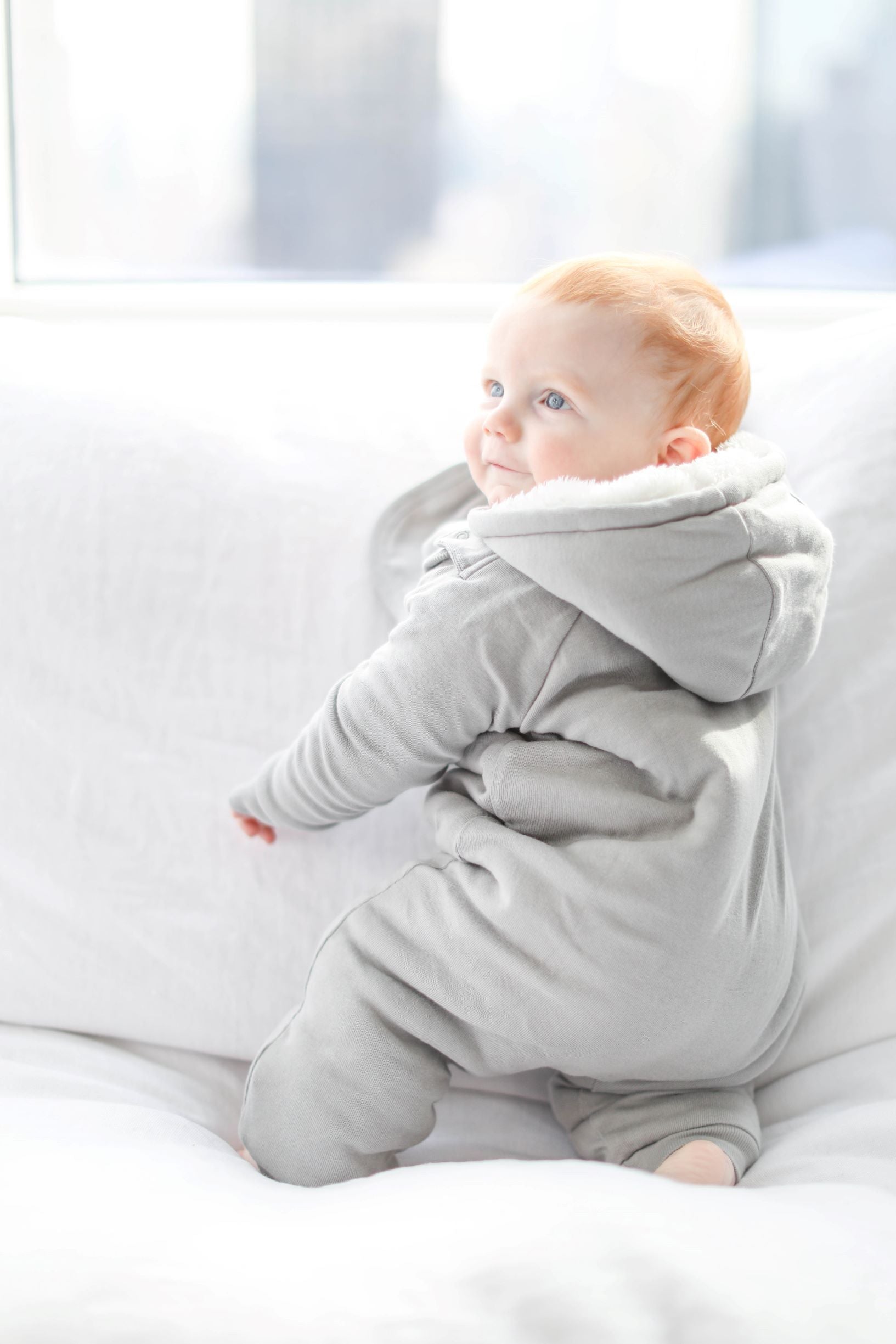 Smart Cuddly Jumpsuit + Bib - Gray-Everyone's Marketplace