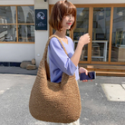 Summer Shoulder Straw Tote-Everyone's Marketplace