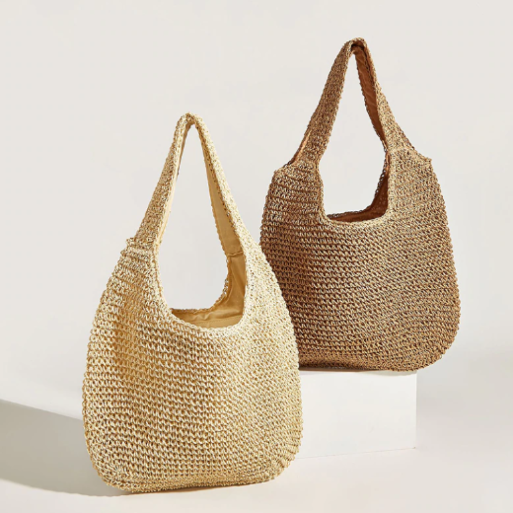 Summer Shoulder Straw Tote-Everyone's Marketplace