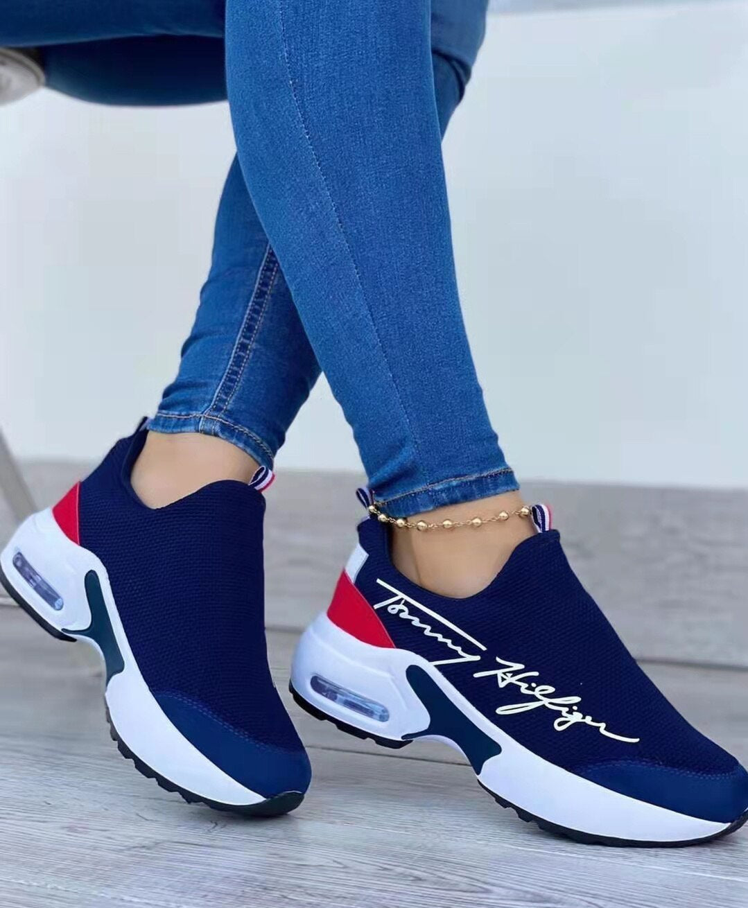 Casual Breathable Wedges Ladies Walking Sneakers Flat Women Shoes-Everyone's Marketplace