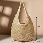 Summer Shoulder Straw Tote-Everyone's Marketplace