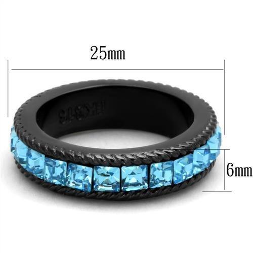 TK1867 - IP Black(Ion Plating) Stainless Steel Ring with Top Grade-Everyone's Marketplace