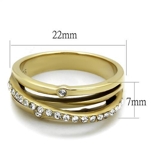 TK2611 - IP Gold(Ion Plating) Stainless Steel Ring with Top Grade-Everyone's Marketplace