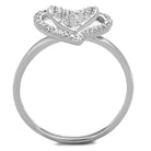 TS192 - Rhodium 925 Sterling Silver Ring with AAA Grade CZ in Clear-Everyone's Marketplace