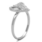 TS192 - Rhodium 925 Sterling Silver Ring with AAA Grade CZ in Clear-Everyone's Marketplace