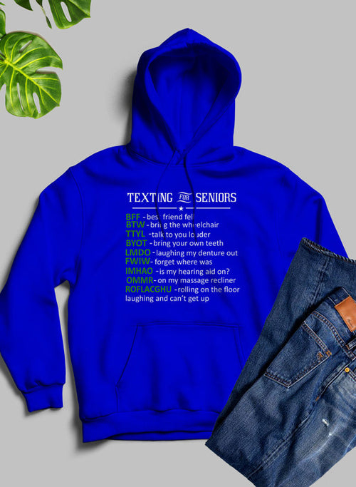 Texting For Seniors Hoodie-Everyone's Marketplace
