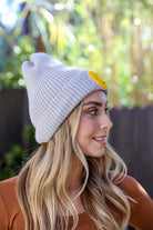 Smiley Face Ribbed Beanie 🙂-Everyone's Marketplace