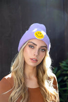 Smiley Face Ribbed Beanie 🙂-Everyone's Marketplace
