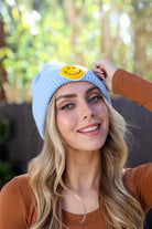 Smiley Face Ribbed Beanie 🙂-Everyone's Marketplace