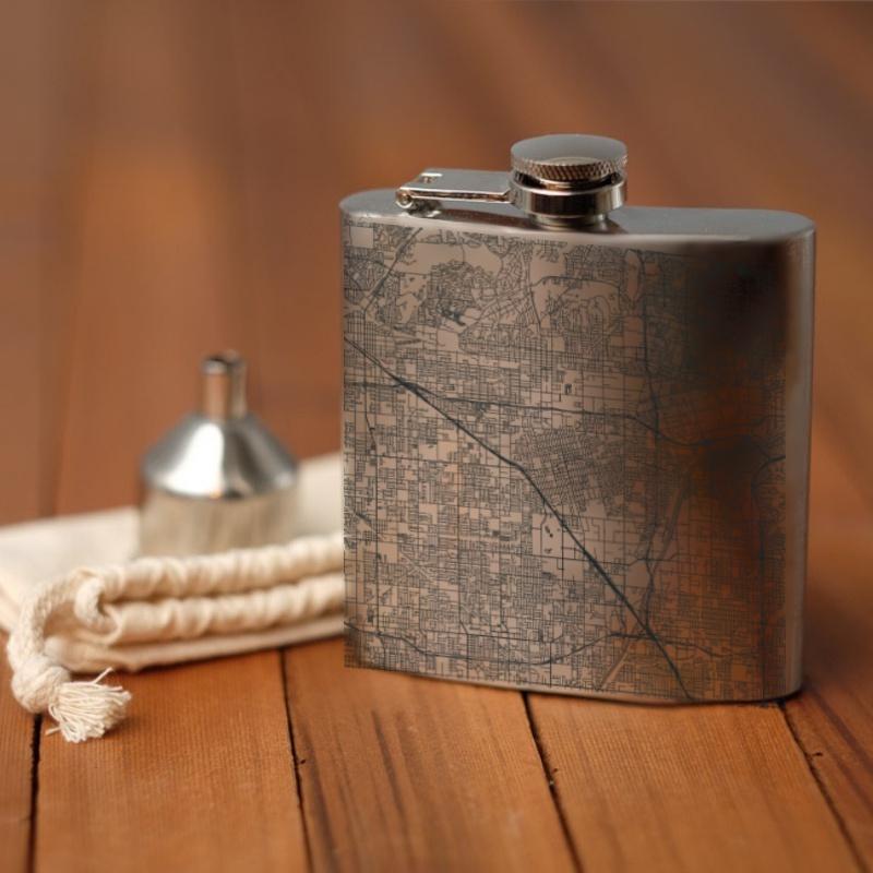 Anaheim - California Map Hip Flask-Everyone's Marketplace