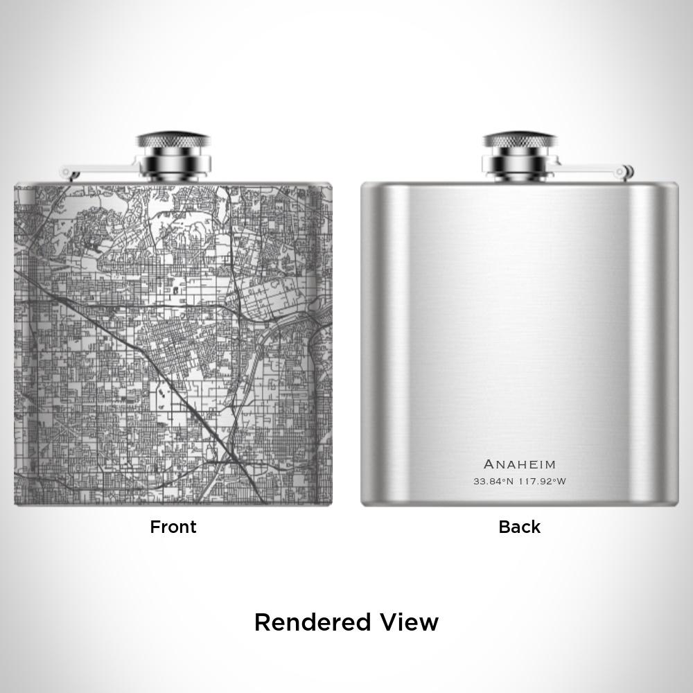 Anaheim - California Map Hip Flask-Everyone's Marketplace