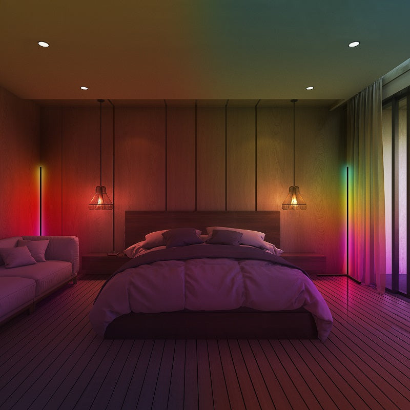 RGB LED Corner Floor Lamps-Everyone's Marketplace