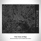 Baltimore - Maryland Map Bottle with Bamboo Top in Matte Black-Everyone's Marketplace