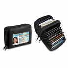 RFID Genuine Leather Credit Card Wallet for Women w/ ID Display Window-Everyone's Marketplace