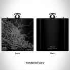 Boise - Idaho Map Hip Flask in Matte Black-Everyone's Marketplace