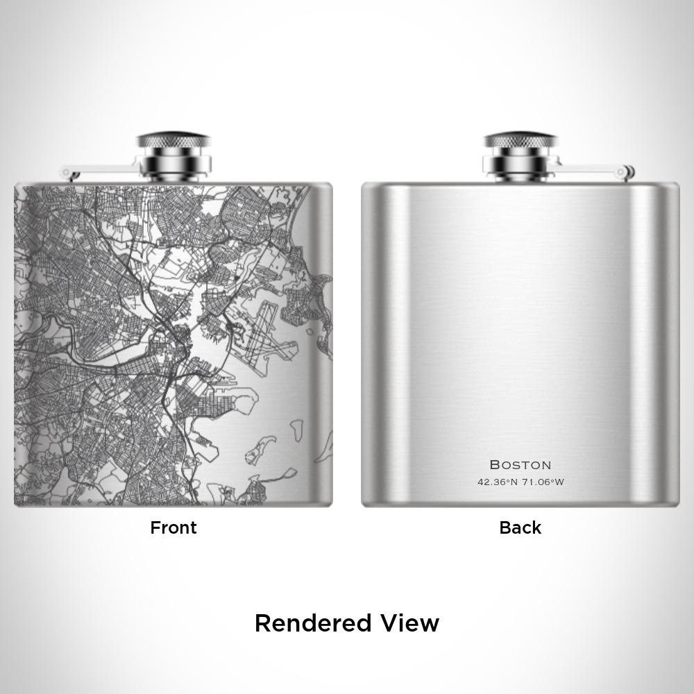 Boston - Massachusetts Map Hip Flask-Everyone's Marketplace