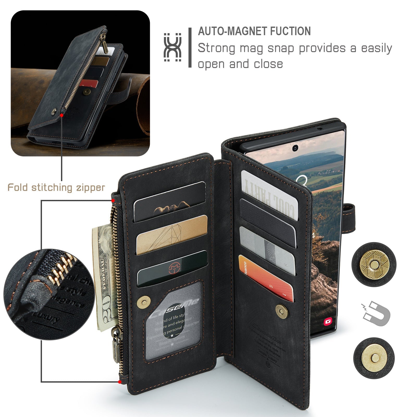 Premium Wallet Case for iPhone X to iPhone 14-Everyone's Marketplace