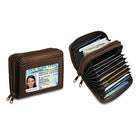 RFID Genuine Leather Credit Card Wallet for Women w/ ID Display Window-Everyone's Marketplace