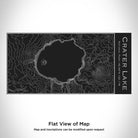 Crater Lake National Park - Oregon Map Insulated Bottle in Matte Black-Everyone's Marketplace